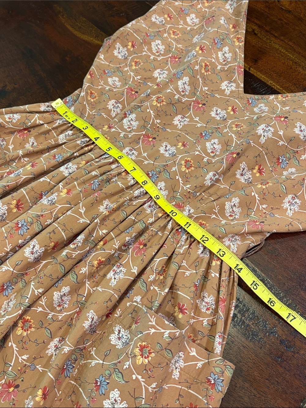 Vintage Ralph Lauren Blue Label 70s Floral Prairie V-Neck Open Back Dress 10 - Picture 13 of 14